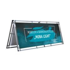 Mobilt A-bannerdisplay "Moba Light" til bandereklame