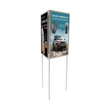 3-sidet Plakatdisplay 