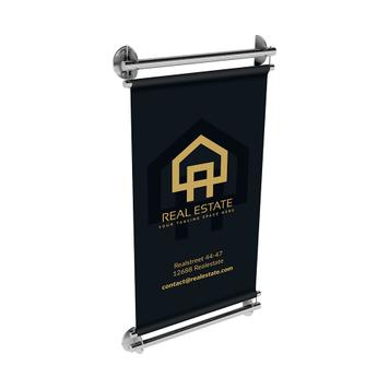 Bannerholder INOX "Wall" af rustfrit stål