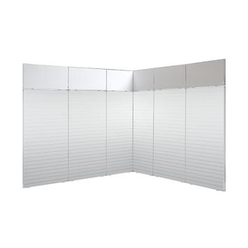 FlexiSlot-® Slatwall Messestand "Style" - 2.850 x 2.800 mm hjørnestand