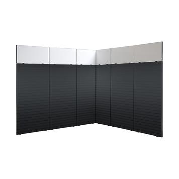 FlexiSlot® Messestand "Style-Black" 2.850 x 2.800 mm Hjørnestand