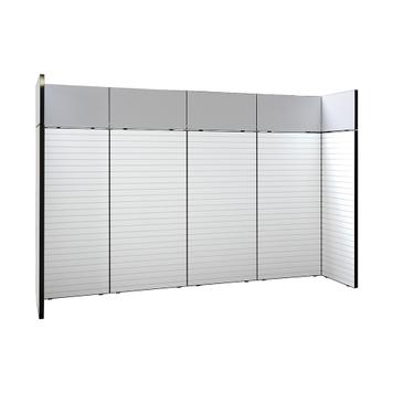 FlexiSlot-® Slatwall Messestand "Style-Black" - 3.900 x 800 mm hovedstand