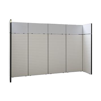 FlexiSlot-® Slatwall Messestand "Style-Black" - 3.900 x 800 mm hovedstand