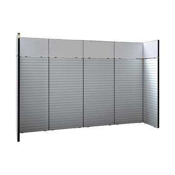 FlexiSlot-® Slatwall Messestand "Style-Black" - 3.900 x 800 mm hovedstand