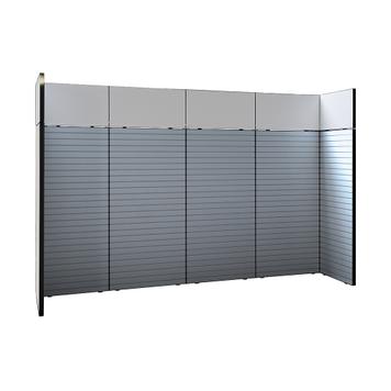 FlexiSlot-® Slatwall Messestand "Style-Black" - 3.900 x 800 mm hovedstand