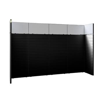 FlexiSlot-® Slatwall Messestand "Style-Black" - 3.900 x 800 mm hovedstand