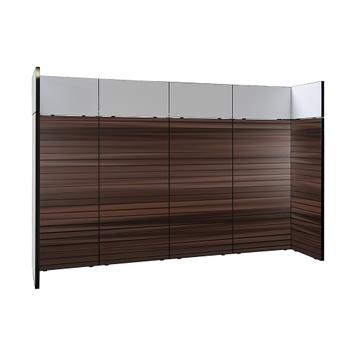 FlexiSlot-® Slatwall Messestand "Style-Black" - 3.900 x 800 mm hovedstand