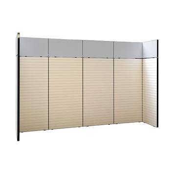 FlexiSlot-® Slatwall Messestand "Style-Black" - 3.900 x 800 mm hovedstand