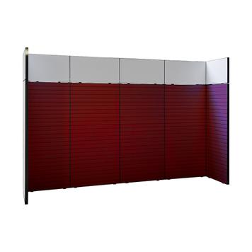 FlexiSlot-® Slatwall Messestand "Style-Black" - 3.900 x 800 mm hovedstand