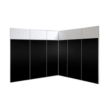 FlexiSlot-® Slatwall Messestand "Style" - 2.850 x 2.800 mm hjørnestand