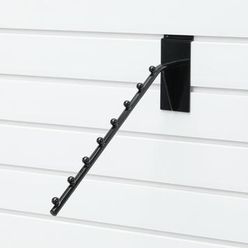 FlexiSlot® Bøjleknægt til slatwall Black