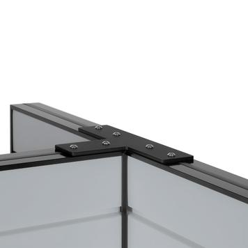 FlexiSlot® Slatwall T-Butiksdisplay "Style-Black" small