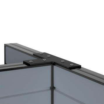 FlexiSlot® Slatwall T-Butiksdisplay "Style-Black" small