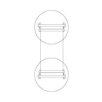 Bannerholder INOX "Wall" af rustfrit stål