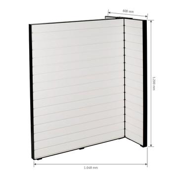 FlexiSlot® Slatwall T-Butiksdisplay "Style-Black" small