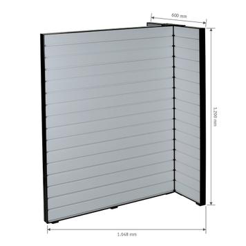 FlexiSlot® Slatwall T-Butiksdisplay "Style-Black" small