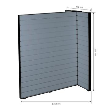 FlexiSlot® Slatwall T-Butiksdisplay "Style-Black" small