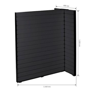 FlexiSlot® Slatwall T-Butiksdisplay "Style-Black" small