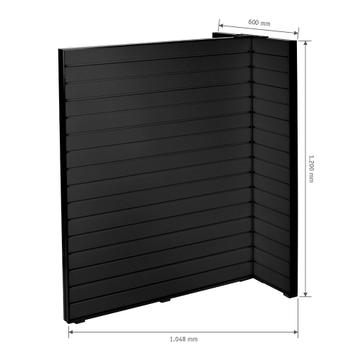 FlexiSlot® Slatwall T-Butiksdisplay "Style-Black" small