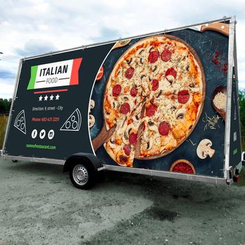 Mobil reklametrailer, uden banner