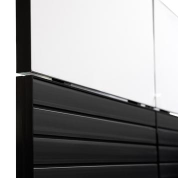 FlexiSlot-® Slatwall Messestand "Style-Black" - 3.900 x 800 mm hovedstand