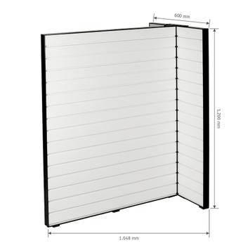 FlexiSlot® Slatwall T-Butiksdisplay "Style-Black" small