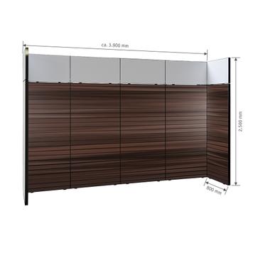 FlexiSlot-® Slatwall Messestand "Style-Black" - 3.900 x 800 mm hovedstand